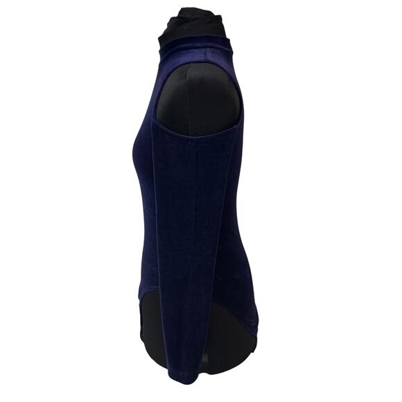 Vintage James Allen New York Navy Velour Body Suit - LIKE NEW!! Medium Womens - Picture 3 of 6